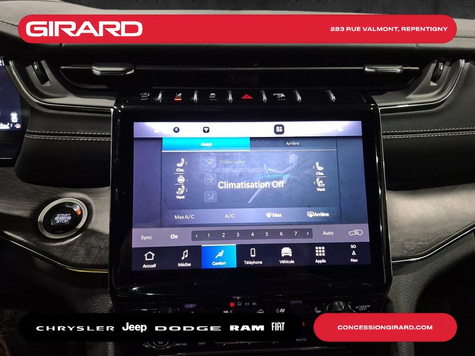 Jeep Grand Cherokee L Overland 2024 TOIT PANO**SIEGES VENTILES**SUSPENSION A AIR**AUDIO MCINTOSH**TOUJOURS SOUS GARANTIE JEEP