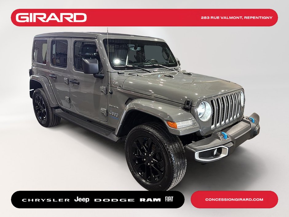 Jeep Wrangler 4xe Unlimited Sahara 2022 TOIT SKY, HYBRIDE, ENC. TEMPS FROID
