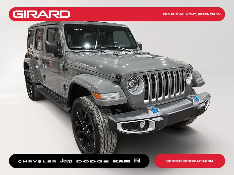 Jeep Wrangler 4xe Unlimited Sahara 2022 **TOIT SKY**GROUPE TECHNO**AUDIO ALPINE**CUIR MCKINLEY**