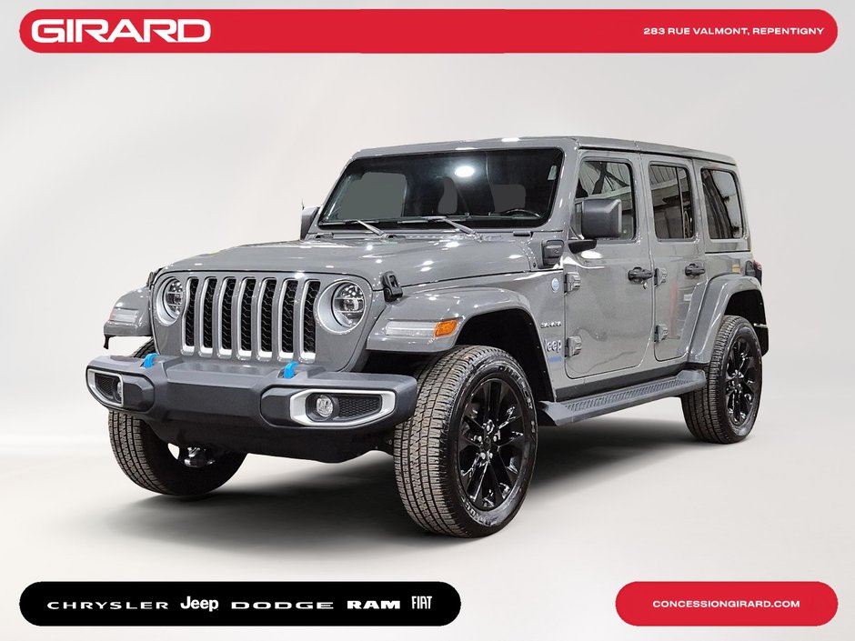 Jeep Wrangler 4xe Unlimited Sahara 2022 **JAMAIS ACCIDENTÉ**1 PROPRIÉTAIRE**AUDIO ALPINE**CUIR MCKINLEY**