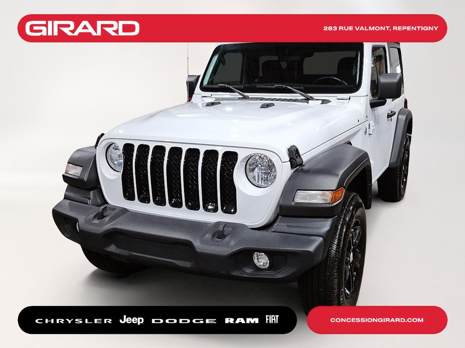 2021 Jeep Wrangler Sport S **BAS KM**WOW**2 PORTES**TOIT RIGIDE**4X4
