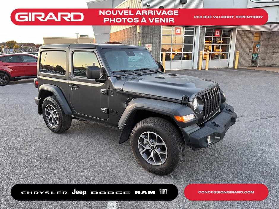 Jeep Wrangler Sport S 2024 BAS KM!!!**SPORT S**PHARES AUX DEL**PARE-BRISE GORILLA**