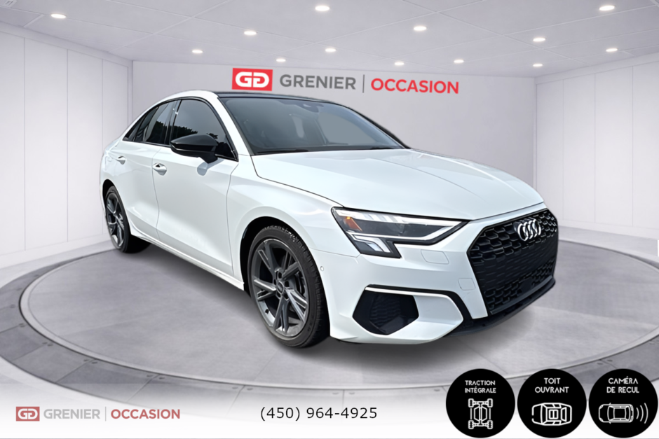 2024 Audi A3 Komfort Black Optic Package in Terrebonne, Quebec - w940px