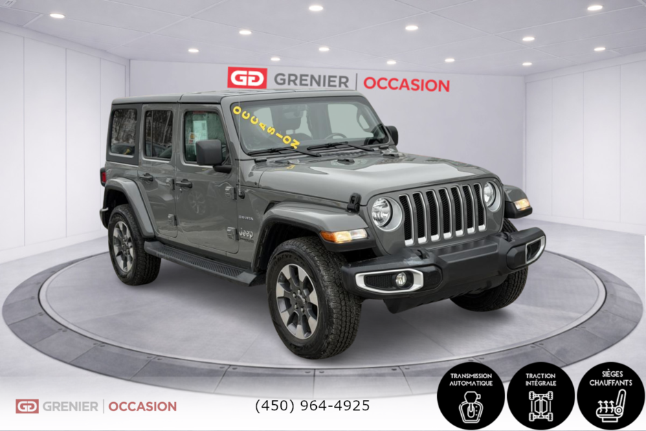 Jeep Wrangler Unlimited Sahara v6 4x4 Bas Kilométrage 2021 à Terrebonne, Québec - w940px