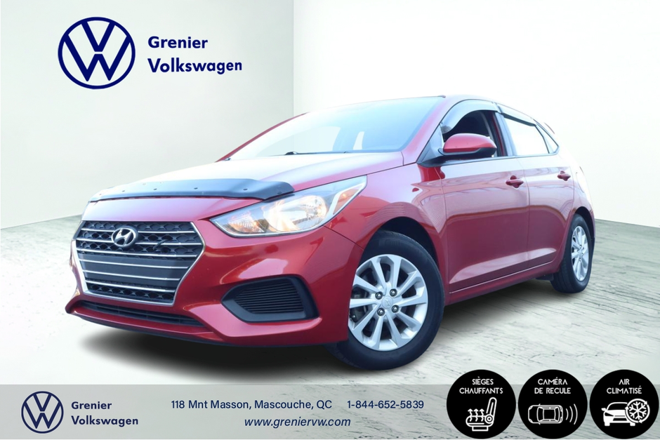 2019 Hyundai Accent 5-dr Bas KM, Caméra, Démarreur, Bluetooth in Mascouche, Quebec - w940px