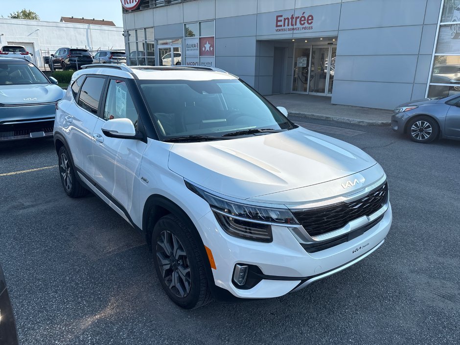 2022 Kia Seltos EX PREMIUM BLANC CUIR TOIT NAV 1 OWNER NO CARFAX CLAIM