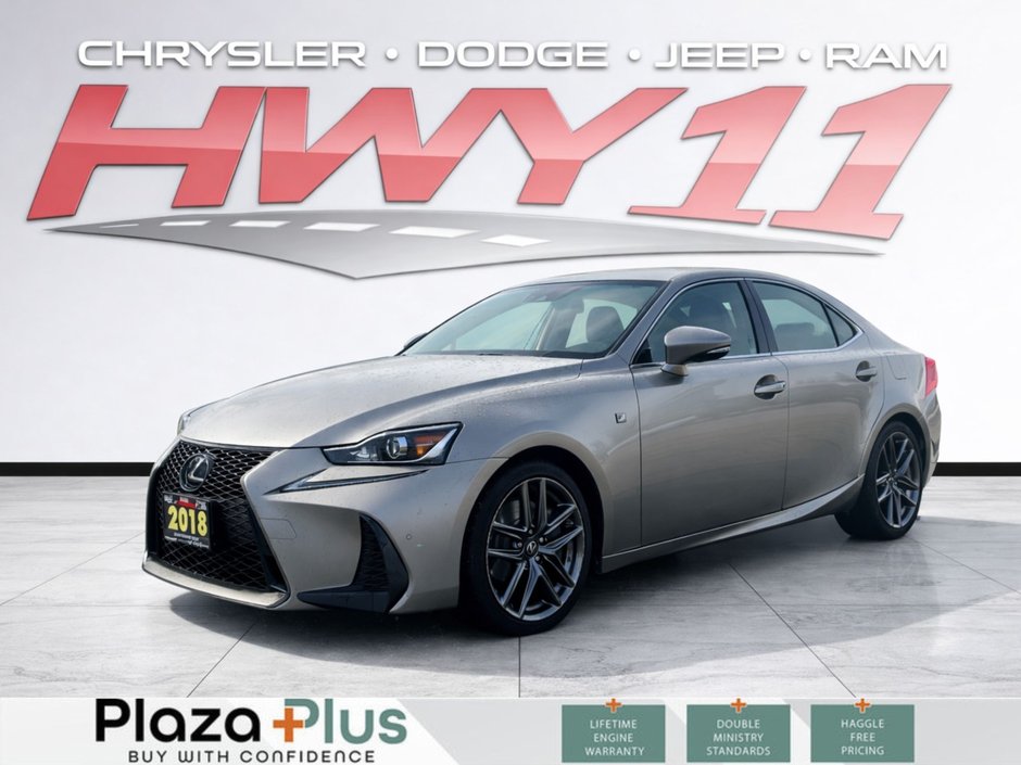 2018 Lexus IS 300 F SPORT F-SPORT/SILVER/RED LEATHER/SUNROOF/HEATED SEATS