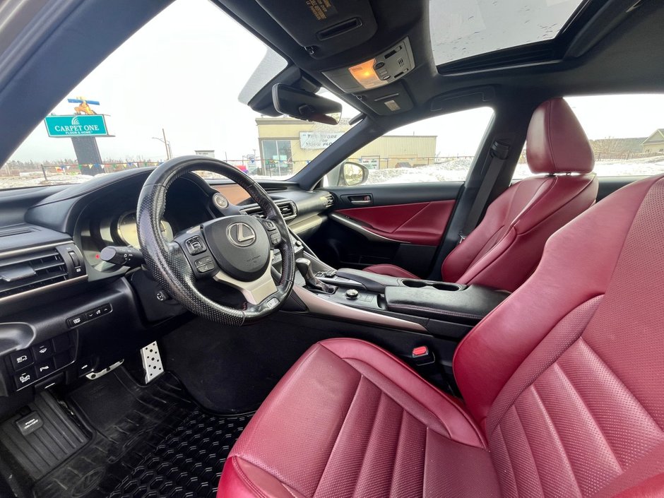 2018 Lexus IS 300 F SPORT F-SPORT/SILVER/RED LEATHER/SUNROOF/HEATED SEATS