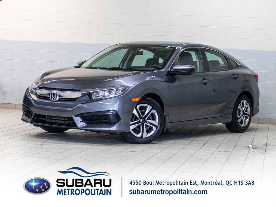 2018 Honda Civic Sedan LX, BANCS CHAUFF, CAMERA RECUL, BAS KM in Charlemagne, Quebec