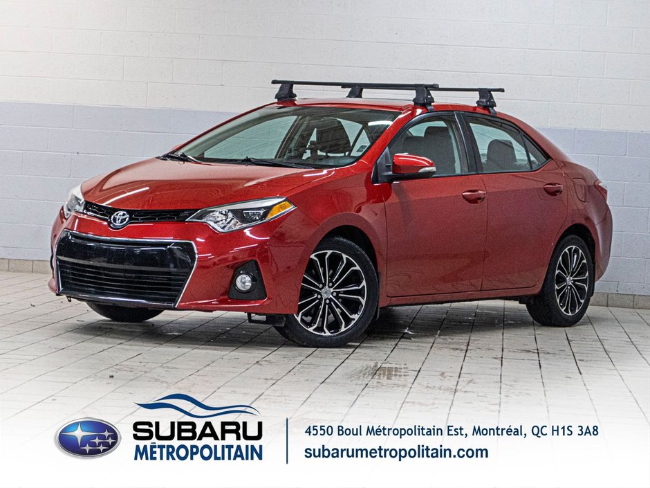 2016 Toyota Corolla S, MANUELLE, TOIT, CUIR, BARRES TOIT, CAM REC, MAG in Saint-Jérôme, Quebec
