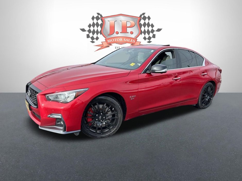 2019  Q50 Red Sport 400HP   CLEAN CARFAX   SUNROOF   BOSE in Hannon, Ontario