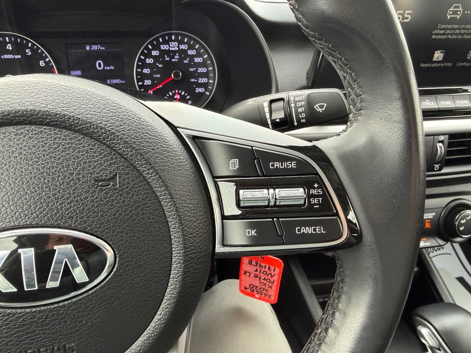 Kia Forte LX DEFLECTEUR CAPOT APPLE CARPLAY CAMERA 2020 INSPECTE+SIEGES CHAUFFANTS+BLUETOOTH+REGULATEUR DE VITESSES+PHARES AUTOMATIQUE+AIR CLIMATISE