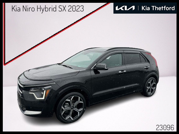 Kia NIRO Hybrid SX DEMO DEMARREUR SIEGES VENTILES 2023 DEMONSTRATEUR+SEULEMENT 4.4L/100 KM+HAYON INTELLIGENT+SYSTEME DE SON HARMAN KARDON+CUIR+TOIT OUVRANT