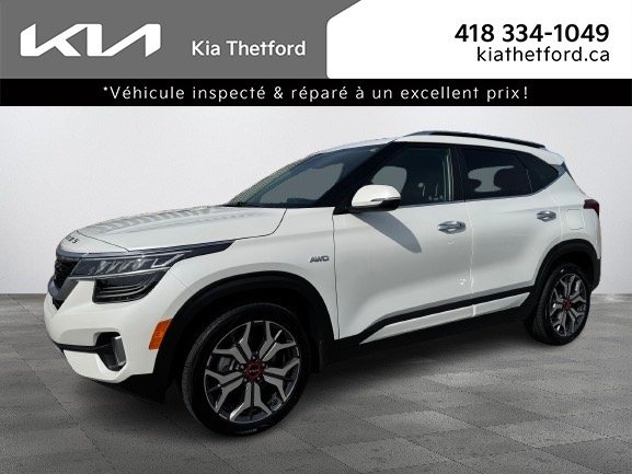 Kia Seltos SX Turbo AWD DEMARREUR TETE HAUTE GPS 2022 INSPECTE+SIEGES CHAUFFANTS ET VENTILES+CUIR+SIEGES ELECTRIQUE+VOLANT CHAUFFANT+MAGS 18+RADIO SIRIUS