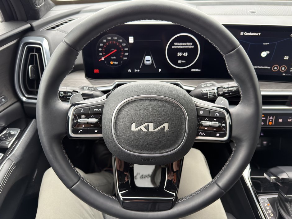 Kia Sorento X-Pro Turbo AWD DEMARREUR CAMERA 360 PAS ACCIDENTE 2025 INSPECTE+SIEGES CHAUFFANTS ET VENTILES+VOLANT CHAUFFANT+MEMORISATION SIEGES CONDUCTEUR+CUIR+MAGS 17