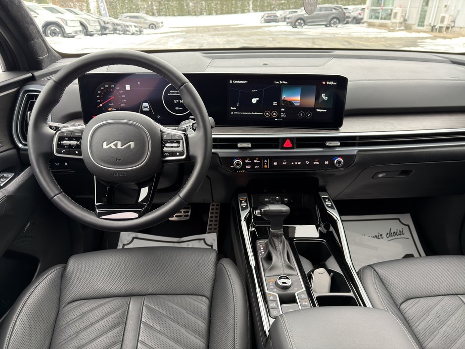 Kia Sorento X-Pro Turbo AWD DEMARREUR CAMERA 360 PAS ACCIDENTE 2025 INSPECTE+SIEGES CHAUFFANTS ET VENTILES+VOLANT CHAUFFANT+MEMORISATION SIEGES CONDUCTEUR+CUIR+MAGS 17