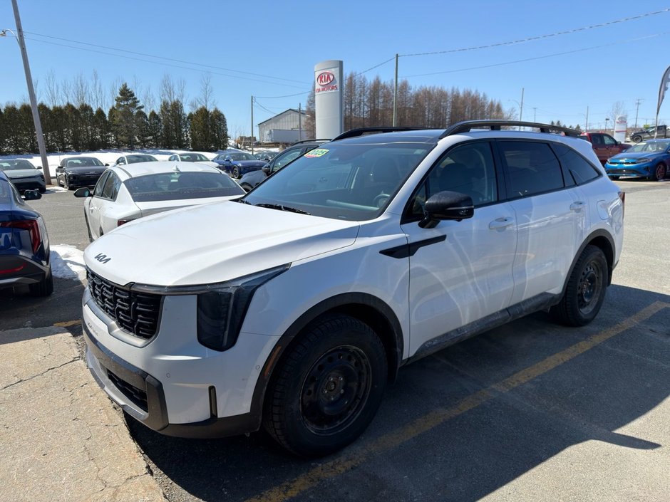 Kia Sorento X-Line Limited Turbo AWD PNEUS HIVER PAS ACCIDENTE 2025 INSPECTE+DEMARREUR+CAMERA 360+MEMORISATION SIEGE CONDUCTEUR+BOSE+SIEGES CHAUFFANTS ET VENTILES