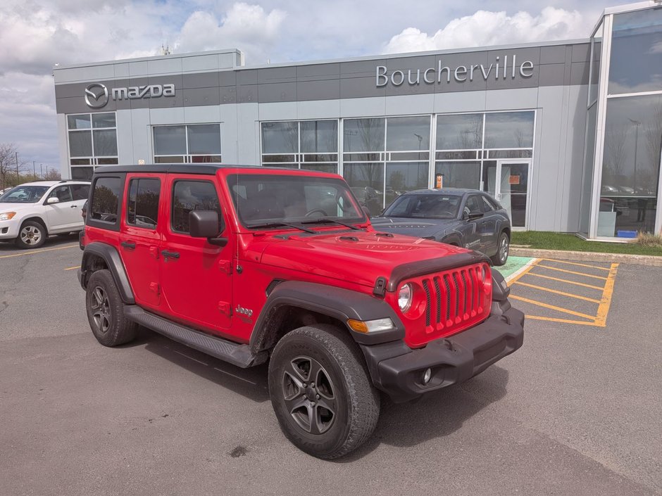 Jeep Wrangler Unlimited SPORT DÉMARREUR À DISTANCE, V6 3.6L PENTASTAR 2018 à Boucherville, Québec - w940px