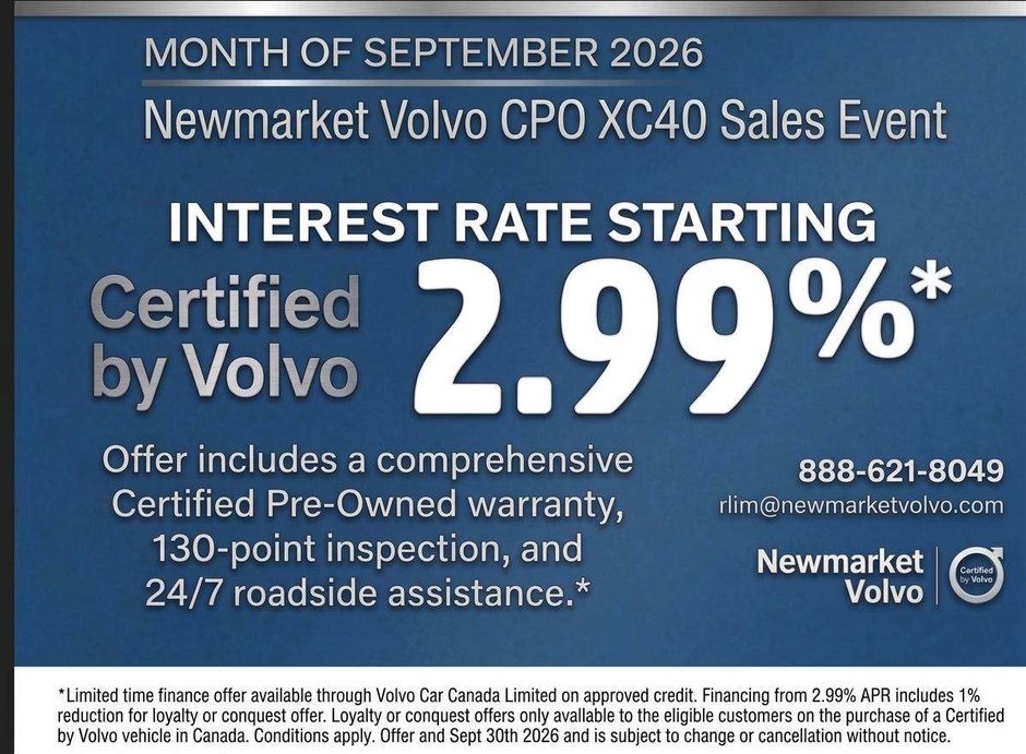 2025 Volvo XC40 PLUS^NOT Ex-Daily Rental^OFF LEASE^Rate fr 2.99%*-1