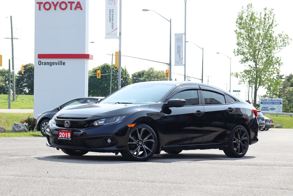2019 Honda Civic Sedan Sport, Clean Carfax, Safety Certified, Heated Front Seats, Sunroof, Android Auto, Apple Carplay-0