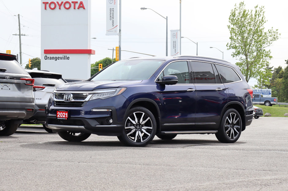 2021 Honda Pilot Touring AWD, 8 Pass, One Owner, Clean Carfax, Leather Heated Seats, Overhead Blu-Ray Player, Sunroof-0