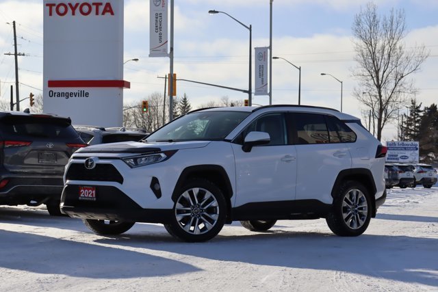 2021 Toyota RAV4 XLE Premium AWD, Clean Carfax, One Owner, Beige Leather Heated Seats, Heated Steering, Sunroof-0