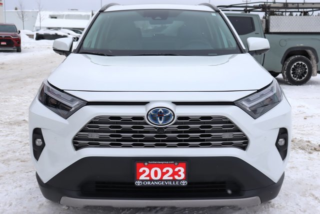 2023 Toyota RAV4 Limited Hybrid Electric AWD, Low KM!! Clean Carfax, Toyota Certified Used, Grey Leather Seats-4