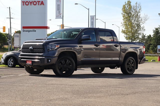 2021 Toyota Tundra TRD Sport Premium 4x4 Crewmax, Leather Heated Seats, Sunroof, Nav, Hood Scoop, Tonneau Cover-0