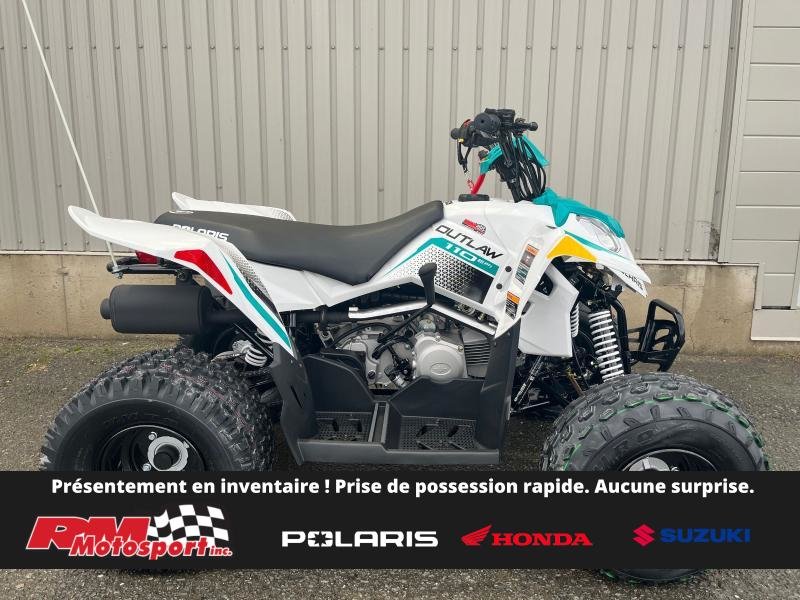 2025 Polaris OUTLAW 110 EFI - Blanc-Vert