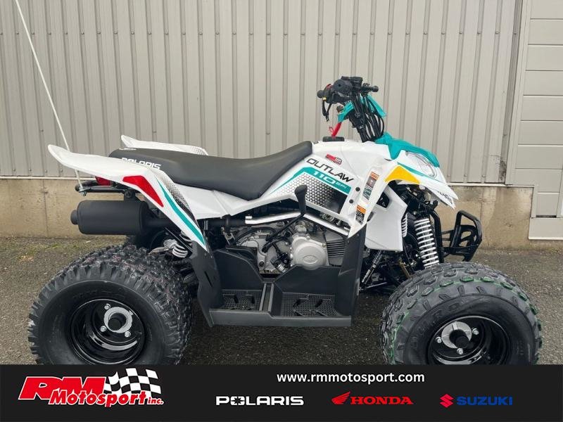 2024 Polaris OUTLAW 110 EFI - WHITE / GREEN