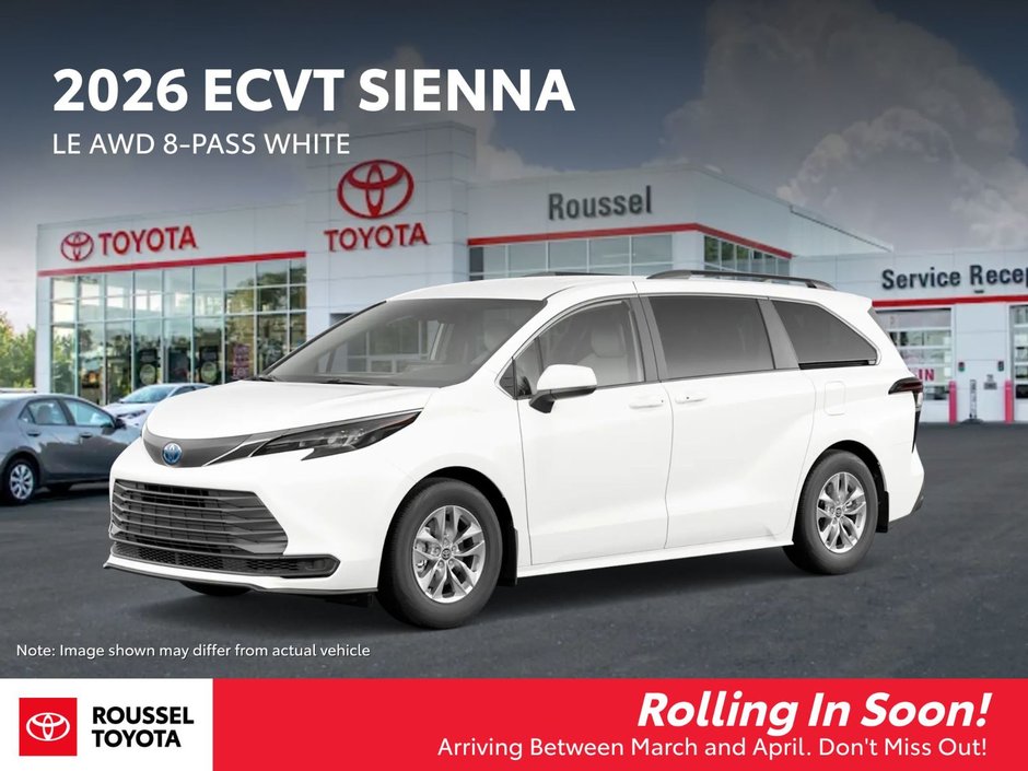 2026 Toyota Sienna Hybrid LE AWD 8 PASSENGER in Miramichi, New Brunswick