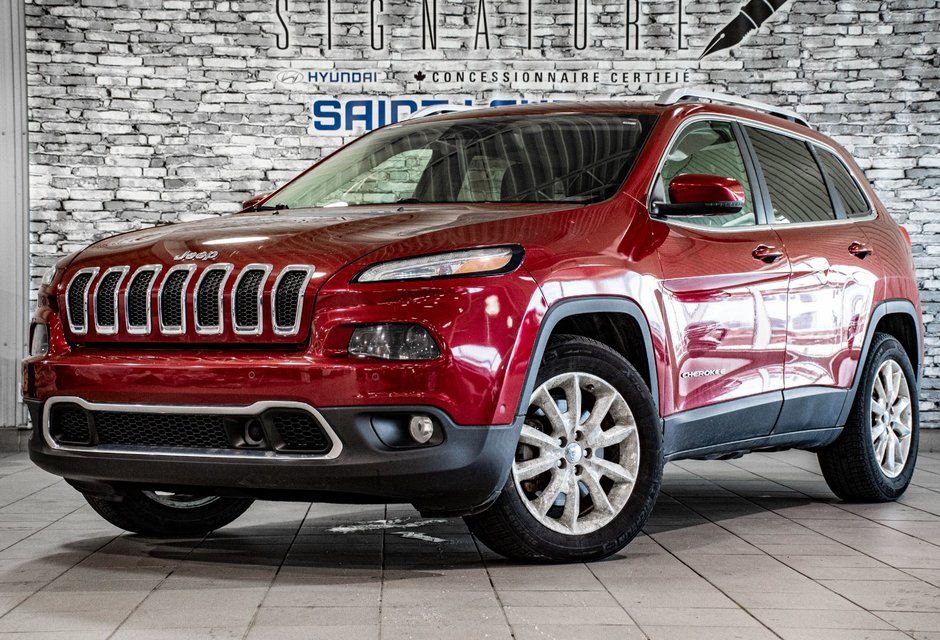 2014 Jeep Cherokee LIMITED 4X4 V6 CUIR SIÈGES CHAUFFANTS CAMERA in Montréal, Quebec