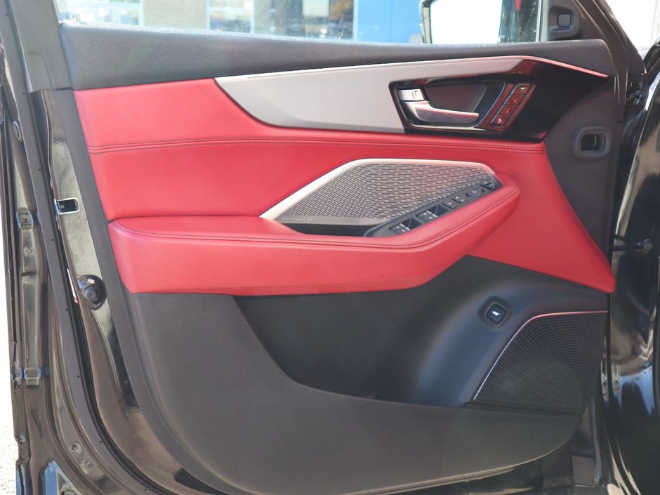 2022 Acura MDX A-SPEC IN BLACK EQUIPPED WITH A 3.5L V6 , SH AWD , 10SPD AUTO , DUAL EXHAUST , RED LEATHER HEATED/VENTED SEATS , PREMIUM AUDIO ,-18