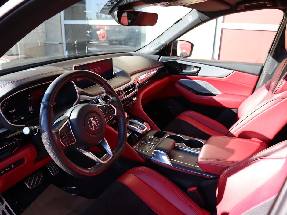 2022 Acura MDX A-SPEC IN BLACK EQUIPPED WITH A 3.5L V6 , SH AWD , 10SPD AUTO , DUAL EXHAUST , RED LEATHER HEATED/VENTED SEATS , PREMIUM AUDIO ,-17