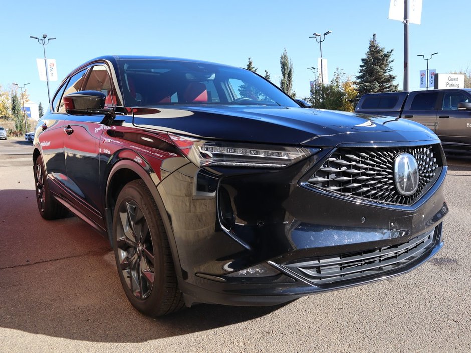2022 Acura MDX A-SPEC IN BLACK EQUIPPED WITH A 3.5L V6 , SH AWD , 10SPD AUTO , DUAL EXHAUST , RED LEATHER HEATED/VENTED SEATS , PREMIUM AUDIO ,-11