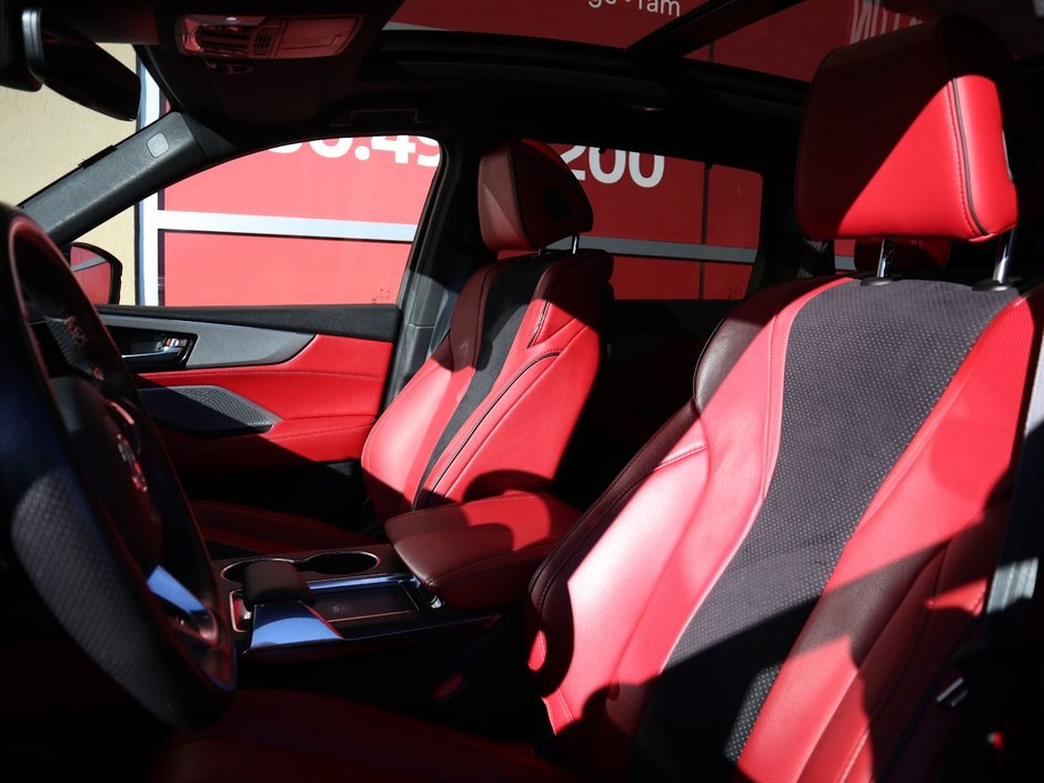 2022 Acura MDX A-SPEC IN BLACK EQUIPPED WITH A 3.5L V6 , SH AWD , 10SPD AUTO , DUAL EXHAUST , RED LEATHER HEATED/VENTED SEATS , PREMIUM AUDIO ,-21