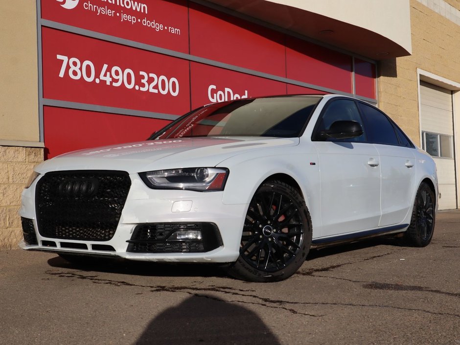 2016 Audi A4 PROGRESSIV PLUS IN WHITE EQUIPPED WITH A 2.0L TURBO I4 , QUATTRO AWD , 8SPD AUTO , LEATHER HEATED SEATS , SUNROOF , PREMIUM AUDI-0
