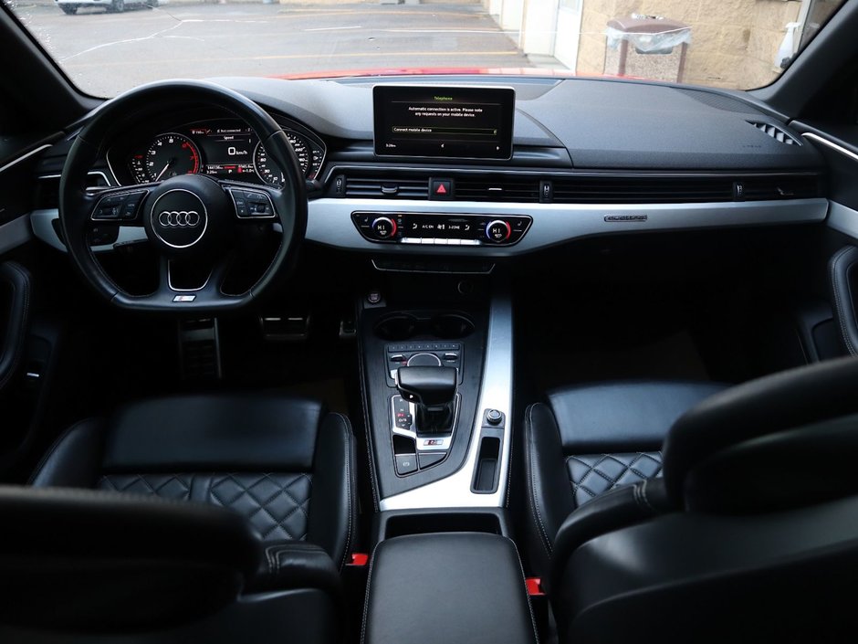 2018 Audi S4 SEDAN PROGRESSIV IN RED EQUIPPED WITH A 3.0L TURBO V6 , QUATTRO AWD , 8SPD AUTO , LEATHER HEATED SEATS , PREMIUM AUDIO , DUAL ZONE AC-23