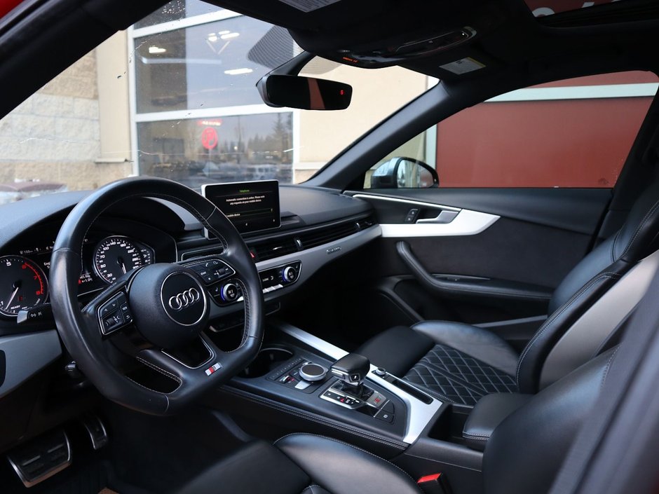 2018 Audi S4 SEDAN PROGRESSIV IN RED EQUIPPED WITH A 3.0L TURBO V6 , QUATTRO AWD , 8SPD AUTO , LEATHER HEATED SEATS , PREMIUM AUDIO , DUAL ZONE AC-14
