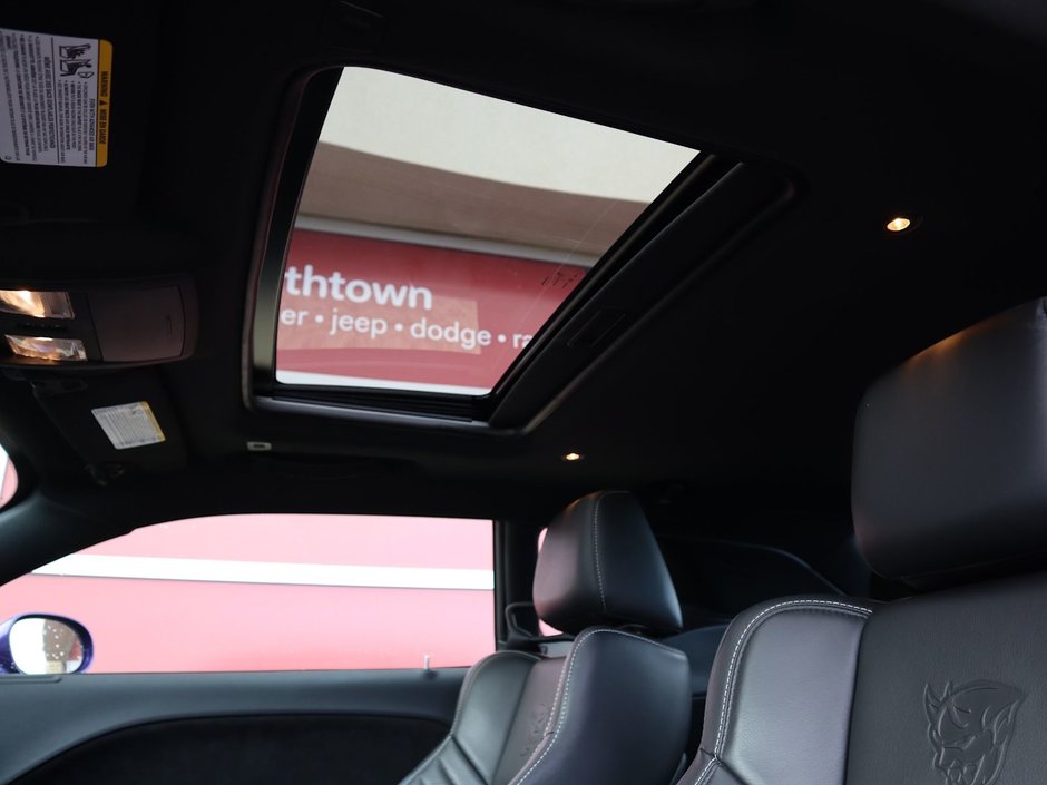 2018 Dodge Challenger SRT DEMON IN PLUM CRAZY PEARL EQUIPPED WITH A 6.2L SRT SUPERCHARGED V8 , 8SPD HIGH PERF TF AUTO , RWD , SUNROOF , GRAPHICS PCKG-20