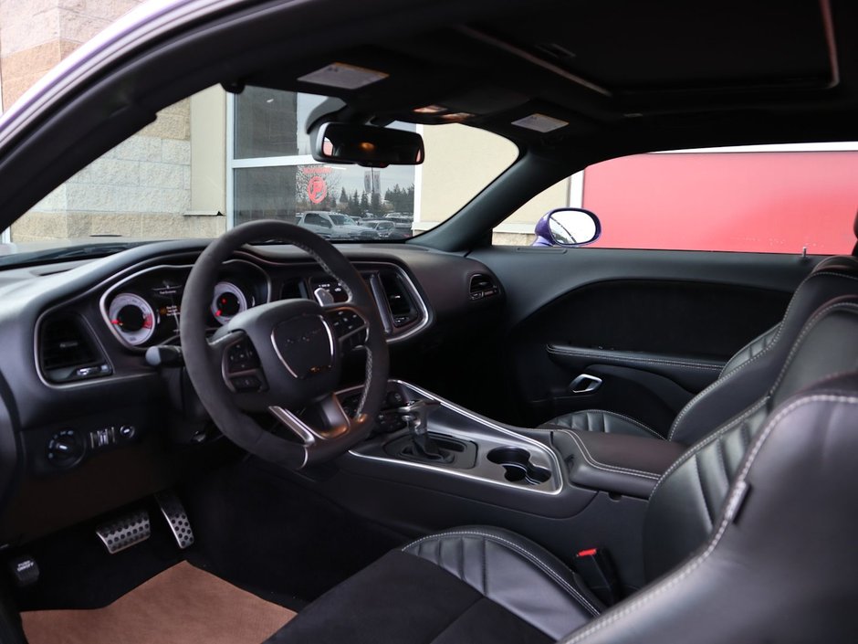2018 Dodge Challenger SRT DEMON IN PLUM CRAZY PEARL EQUIPPED WITH A 6.2L SRT SUPERCHARGED V8 , 8SPD HIGH PERF TF AUTO , RWD , SUNROOF , GRAPHICS PCKG-15
