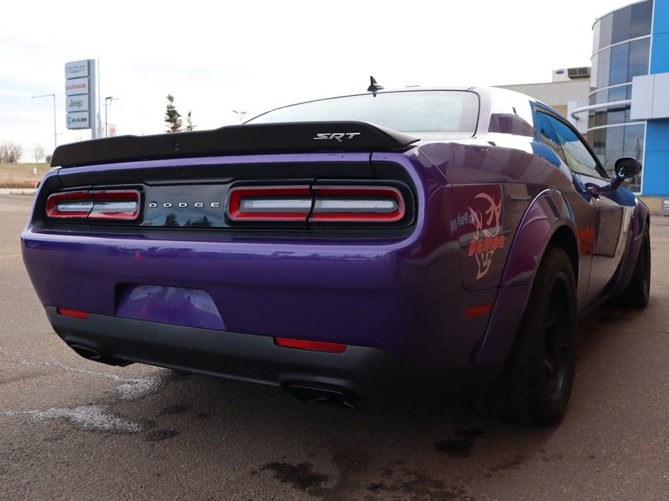 2018 Dodge Challenger SRT DEMON IN PLUM CRAZY PEARL EQUIPPED WITH A 6.2L SRT SUPERCHARGED V8 , 8SPD HIGH PERF TF AUTO , RWD , SUNROOF , GRAPHICS PCKG-9