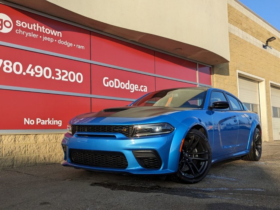 2023 Dodge Charger SCAT PACK 392 WIDEBODY, 6.4L SRT HEMI V8, 8.4 UCONNECT 4 W/NAV, 19SPKR HARMAN/KARDON GREENEDGE SPKRS, SUNROOF, WIDEBODY COMPETIT-0