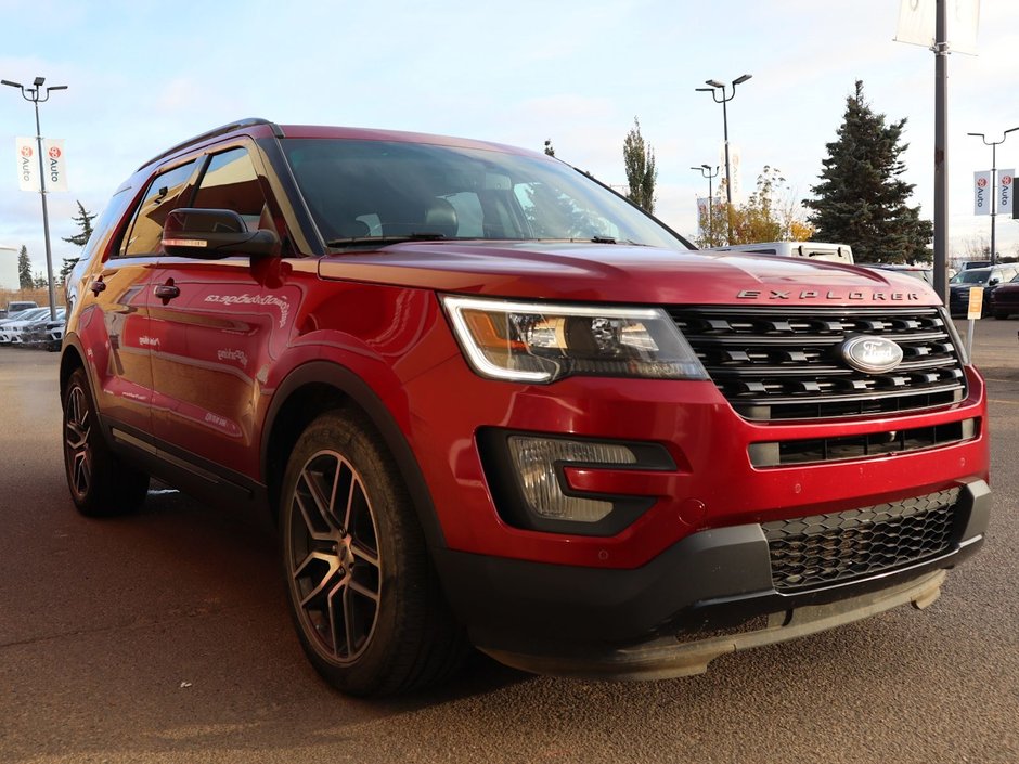 2016 Ford Explorer SPORT IN RED EQUIPPED WITH A 3.5L TURBO V6 , 4X4 , 6SPD AUTO , LEATHER HEATED/VENTED SEATS , DUAL EXHAUST , SUNROOF , BACKUP CAM-11