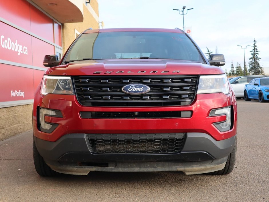 2016 Ford Explorer SPORT IN RED EQUIPPED WITH A 3.5L TURBO V6 , 4X4 , 6SPD AUTO , LEATHER HEATED/VENTED SEATS , DUAL EXHAUST , SUNROOF , BACKUP CAM-1