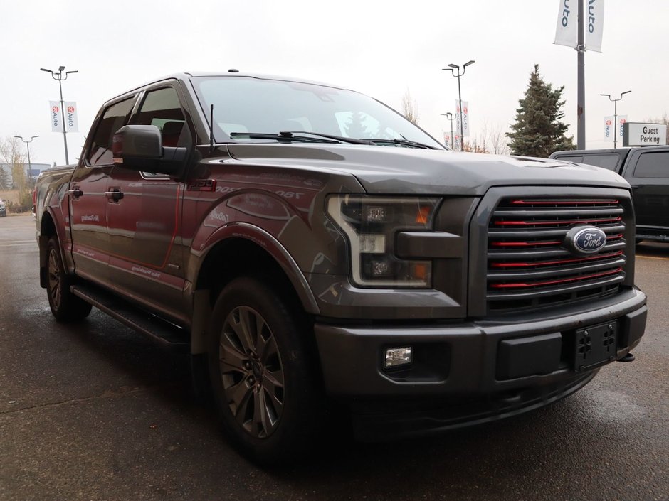 2017 Ford F-150 LARIAT IN GREY EQUIPPED WITH A 3.5L ECOBOOST V6 , 4X4 , 10SPD AUTO , AMBIENT LIGHTING , DUAL ZONE AC , REMOTE START , BACKUP CAM-11