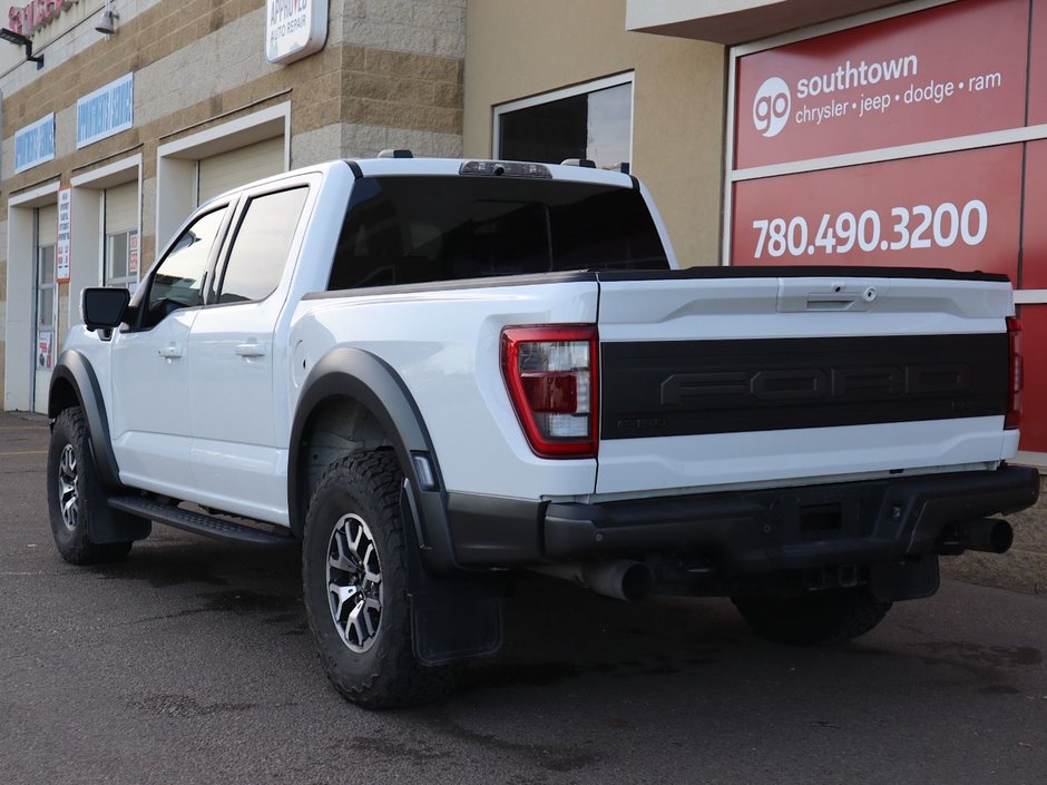 2022 Ford F-150 RAPTOR IN WHITE EQUIPPED WITH A HIGH OUTPUT 3.5L TURBO V6 , 4X4 , 10SPD AUTO , LEATHER HEATED/VENTED BUCKET SEATS , PREMIUM AUDI-7