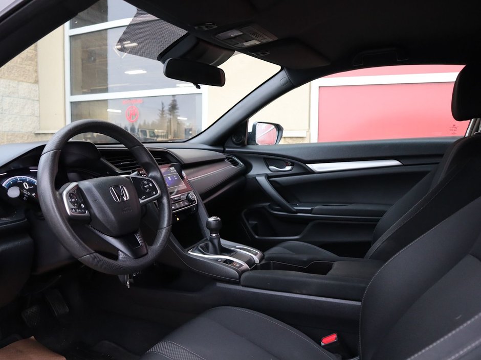 2019 Honda Civic Coupe LX IN WHITE EQUIPPED WITH A 2.0L I4 , FWD , MANUAL TRANSMISSION , CLOTH SEATS , AC , CRUISE , BACKUP CAM , APPLE CARPLAY/ANDROID-13