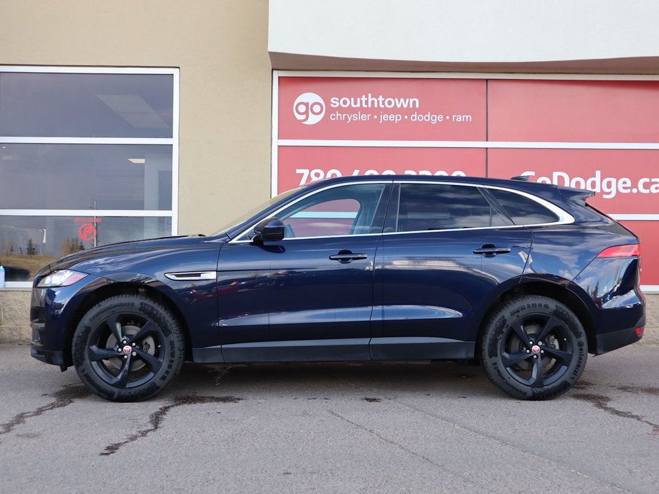 2020 Jaguar F-PACE PREMIUM IN BLACK EQUIPPED WITH A 2.0L TURBO I4 , AWD , 8SPD AUTO SYNTHETIC LEATHER HEATED SEATS + SW , PREMIUM AUDIO , NAV , BAC-6