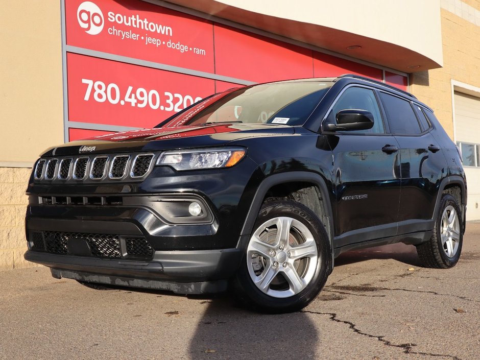 2023 Jeep Compass NORTH IN DIAMOND BLACK EQUIPPED WITH A 2.0L TURBO I4 , 4X4 , 8SPD AUTO , CONVENIENCE GROUP , NAV , DIGITAL DASH , PWR LIFTGATE ,-0